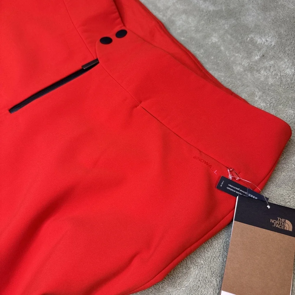 The North Face Snoga Snow Ski PANTs Women's 1x PLUS RED Waterproof Windwall NWT